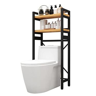 Imagem de Prateleira de armazenamento sobre o vaso sanitário, economiza espaço no banheiro com armação de metal resistente e almofadas ajustáveis, fácil de montar 150 x 28 x 63,5 cm
