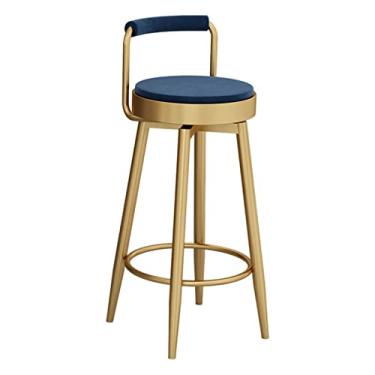 Imagem de Cadeiras Altas para Bar de Cozinha, Banquetas de Bar Altura de Balcão, Banqueta de Bar com Ilha de Metal com Encosto, Cadeira Estofada Ergonomicamente, Ilha de Cozinha Doméstica, Sala de Jantar, Bar