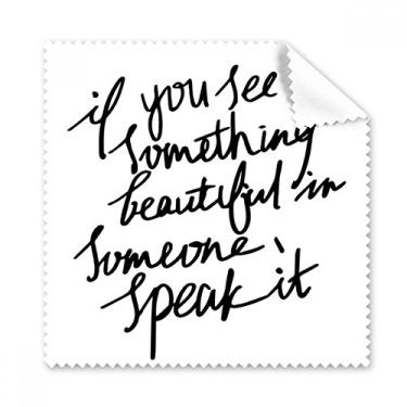 Imagem de Something Beautiful in Someone Quote Pano de limpeza para tela de telefone, 5 peças