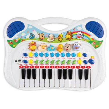 TECLADO PIANO GIRAFA MUSICAL INFANTIL SOM DE ANIMAIS 24 TECLAS BEBE BABY  BRINQUEDO com o Melhor Preço é no Zoom