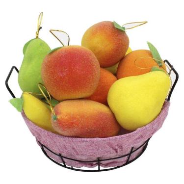 Imagem de Kit Cesto Multiuso Porta Frutas Aço Inox Rosa Fruteira 25cm
