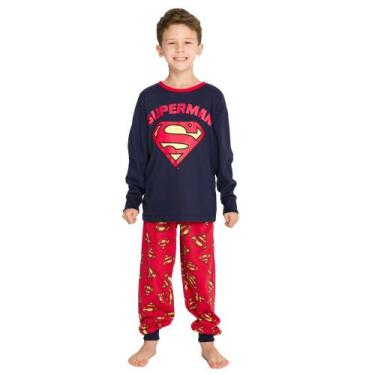 Imagem de Pijama Infantil Masculino Longo Superman Dc Comics 27.39.0002 - Evanil