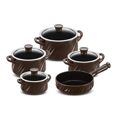 Imagem de Conjunto Panelas de Cerâmica Twist 5 peças Chocolate - Ceraflame