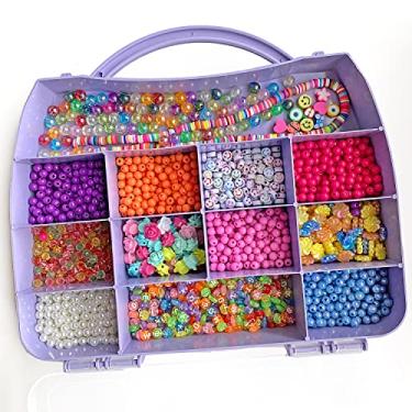 Imagem de Kit Miçangas Infantil Maleta P/Montar Pulseiras