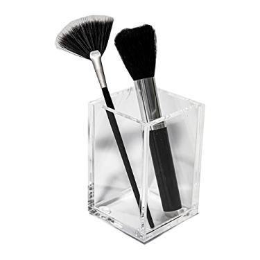 Imagem de Porta Canetas Pincéis Pote Acrílico Cristal 6mm 7x7x10 cm