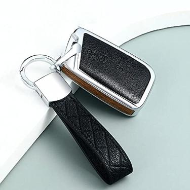 Imagem de CSHU Couro TPU Car Key Case Cover Chaveiro Ring Key Bag, apto para VW Volkswagen Magotan Passat B8 Skoda Superb Kodiaq A7,3