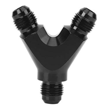 Imagem de Acoplador de bloco adaptador Y, adaptador de encaixe de 3 vias em liga de alumínio Y tipo AN6 6AN macho para 2X AN6 6AN macho preto