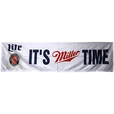 Imagem de DAOOPS Bandeira de cerveja MILLER LITE it's miller time 6x2,4 m banner man cave