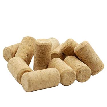 Imagem de Pacote com 60 Rolhas Retas, Rolhas de Vinho Naturais Premium para Engarrafar Vinhos, 2,2 cm x 4,5 cm