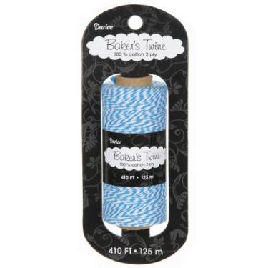 Imagem de Darice BT100 barbante de algodão de 2 camadas, 105 m, azul/branco