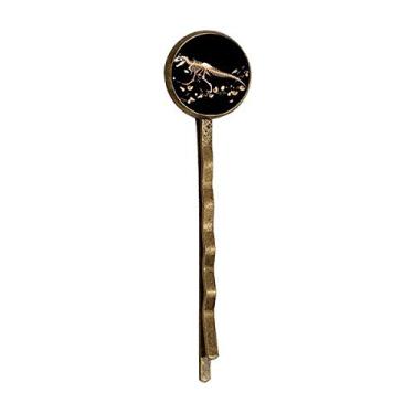 Imagem de Bones Bone Miniatura Dinossauro Retrô Metal Cabelos Grampo de Cabelo
