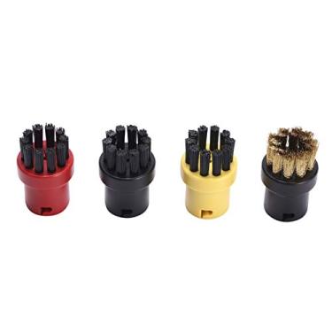 Imagem de Conjunto de escovas redondas limpador a vapor 4 pcs Limpadores a vapor Acessórios de limpeza Acessórios Kit de substituição para Karcher SC1 SC2 SC3 SC4 SC5 SC7 CTK10