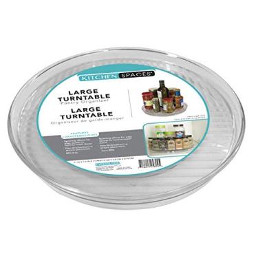 Imagem de Kitchen Spaces Organizador grande de toca-discos Susan preguiçoso, armazenamento de prateleira de armário profundo de fácil alcance para itens de cozinha e despensa, ótimo para embaixo da pia,