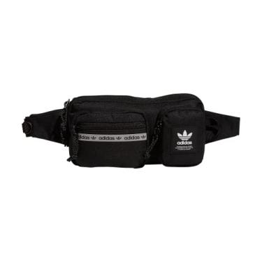 Imagem de adidas Originals Bolsa transversal retangular original, Preto/branco, One Size, Bolsa transversal retangular original