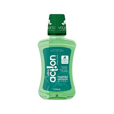 Imagem de Enxaguante Bucal Menta Amazon, sem Triclosan, sem Parabeno, Previne Contra a Cárie, Hálito Saudavél, Produto Vegano, Ultra Action, Verde, 250Ml