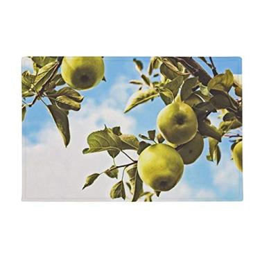 Imagem de DIYthinker Peer Fresh Tapete de porta de banheiro com imagem de frutas temperadas, tapete antiderrapante