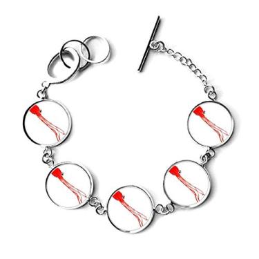 Imagem de DIYthinker Pulseira tradicional chinesa com padrão de polvo de pipa