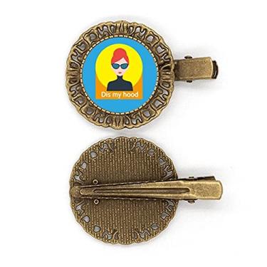 Imagem de Hip Hop Music Self Reality My Site Hairpin Headdress Broche Presilha de cabelo