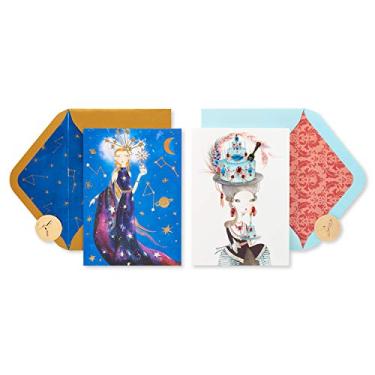 Imagem de Papyrus Cartões de aniversário para mulheres, celestial e bolo (2 unidades) (6766778)