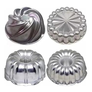 Imagem de Kit 4 Formas = Vulcão Novela + Ballerine Decorada Gomo + Torta Suiça Ondulada 1 + Torta Suiça Pudim 2