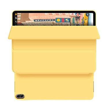 Imagem de Capa de suporte para tablet, recortes para tablet suporte fino para caneta para 11ª geração (amarelo)