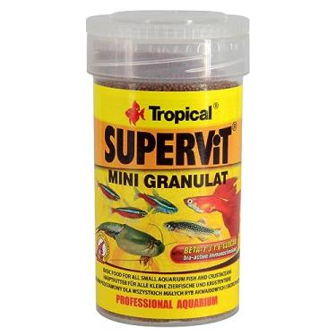 Imagem de SUPERVIT MINI GRANULAT - alimento para pequenos peixes de aquário e crustáceos, com múltiplos ingredientes e beta-glucano - Pote 65g