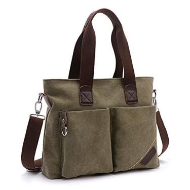 Imagem de ToLFE Bolsa feminina com alça superior, bolsa de ombro, Verde militar, Medium: (L)13.78"x(W)3.94"x(H)11.02"