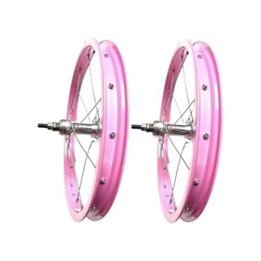 Imagem de Par de Rodas bicicleta aro 16 infantil Rosa S/Catraca (Montada).