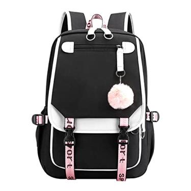 Imagem de Mochila para meninas adolescentes, estudantes do ensino médio, mochila externa com porta de carga USB (21 litros)