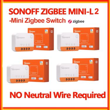 Imagem de Sonoff ZBMini L2 Mini Interruptor  Zigbee 3.0 Inteligente  Sem Fio Neutro Necessário  Via eWelink