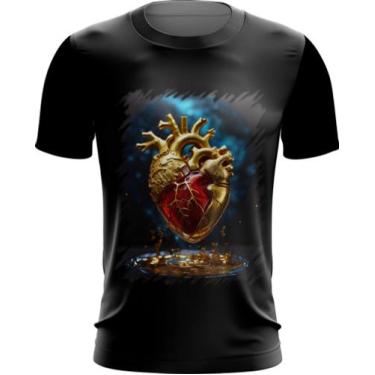 Imagem de Camiseta Dryfit Coração De Ouro Líquido Gold Heart 9 - Kasubeck Store