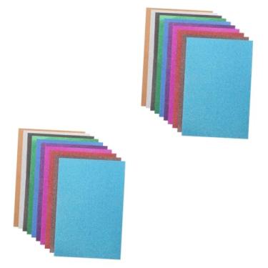 Imagem de SEWACC 40 Folhas glitter a4 adesivo glossy ofício colorido de corte faça mesmo cartolina de artesanato pegajoso craft Grilo Eva