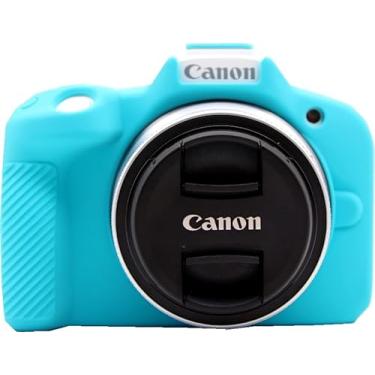 Imagem de Capa para BMAOLLONGB R50, capa de silicone macio, ultrafina, leve, de borracha macia, para Canon Eos R50 (azul)