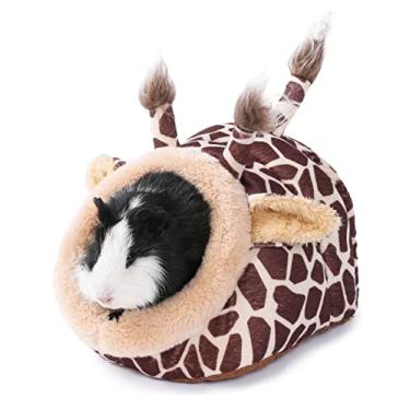 Imagem de JanYoo Chinchilla Hedgehog Guiné-Porco Acessórios de Cama Brinquedos de gaiola com barba Casa de Dragão Hamster suprimentos Habitat Ferret RatJanYoo S marrom