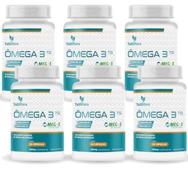 Imagem de 6x ômega 3 MEG-3 (18% EPA 12% DHA) 60 cápsulas de 1000mg Tuttiflora