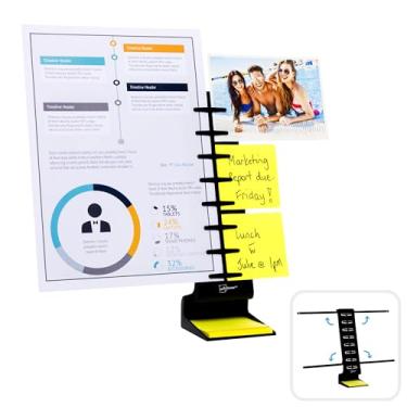Imagem de Note Tower Desktop Pro Suporte duplo de documentos para digitação | Suporte de papel compacto de 2 páginas para mesa | Suporte de documentos para papel de cópia, fotos e notas de postagem |