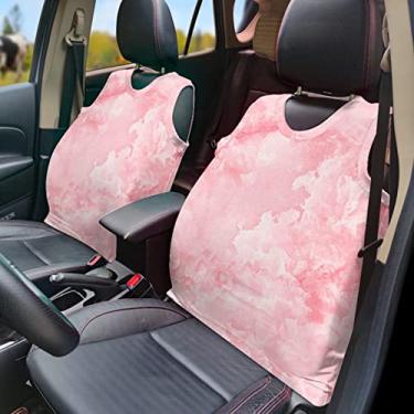 Imagem de GOSTONG Colete de capa de assento de carro com estampa de mármore rosa, antiderrapante, durável, acessórios de moda, decoração