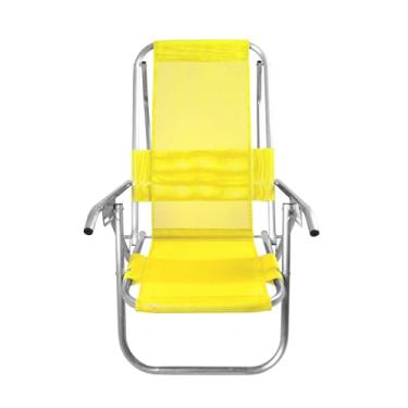 Imagem de CADEIRA DE PRAIA DEITAR REFORÇADA 140KG (AMARELO)