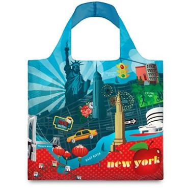 Imagem de LOQI Bolsa de compras reutilizável Urban New York, multicolorida