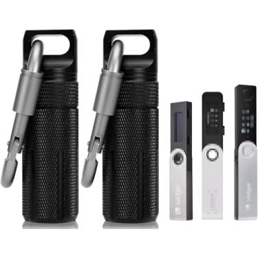 Imagem de BIU-BOOM Capa de liga de alumínio à prova d'água e à prova de choque para Ledger Nano X/S Plus, capa YubiKey 5/5C NFC, pen drives USB – Armazenamento portátil seguro para carteira fria de criptomoedas