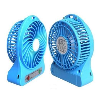 Imagem de Mini ventilador 14cm Portátil Com Bateria Recarregável USB - Azul - Kn