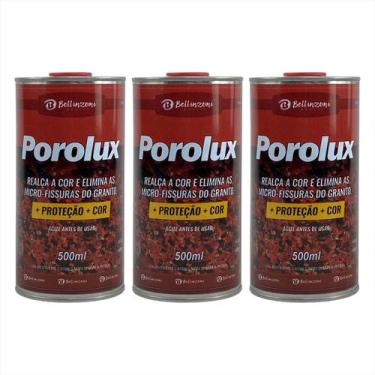 Imagem de Porolux Bellinzoni + Proteção + Realça Cor Granito 500ml Kit C/ 3, Inc