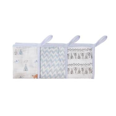 Imagem de Paninho De Boca Bebe Soft Premium Papi Com Prendedor De Chupeta Kit Co