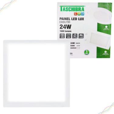 Imagem de Painel Led Plafon 24w Quadrado Embutir 29,2cm Branco Frio Luminária Bi