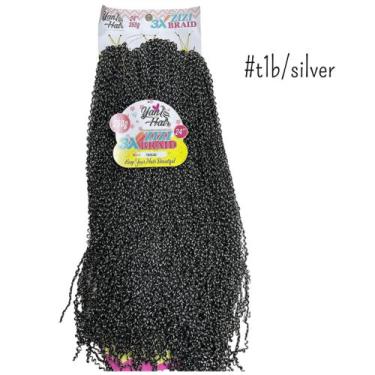 Imagem de CABELO KANEKALON MIOJINHO MICRO ZIZI PACOTÃO 350g, t1b/silver