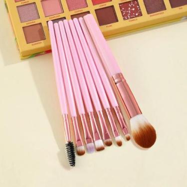 Imagem de Kit Pincéis Maquiagem 8 Peças Profissional Pontas Sintéticas - Brush S