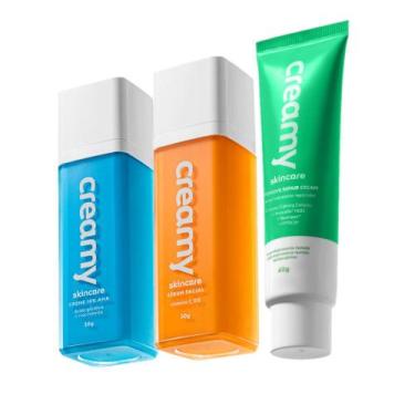 Imagem de Kit Creamy Skincare Vitamina C Glocólico Hidratante Reparador (3 produ