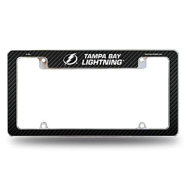 Imagem de Rico Industries Moldura de placa automotiva NHL Tampa Bay Lightning Black 30,48 cm x 15,24 cm para carro/caminhão/SUV