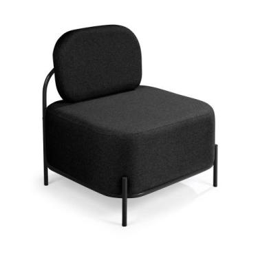 Imagem de Poltrona Jequitibá Aço Carbono Preto - Drop mobiliário