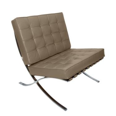 Imagem de Poltrona Barcelona Base Inox Material Sintético  - Decorato Móveis, Ma